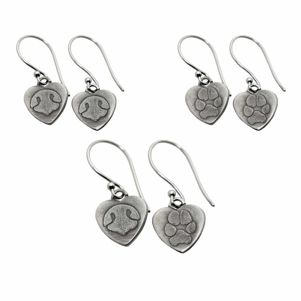 Paw Nose Print Engraved Earrings