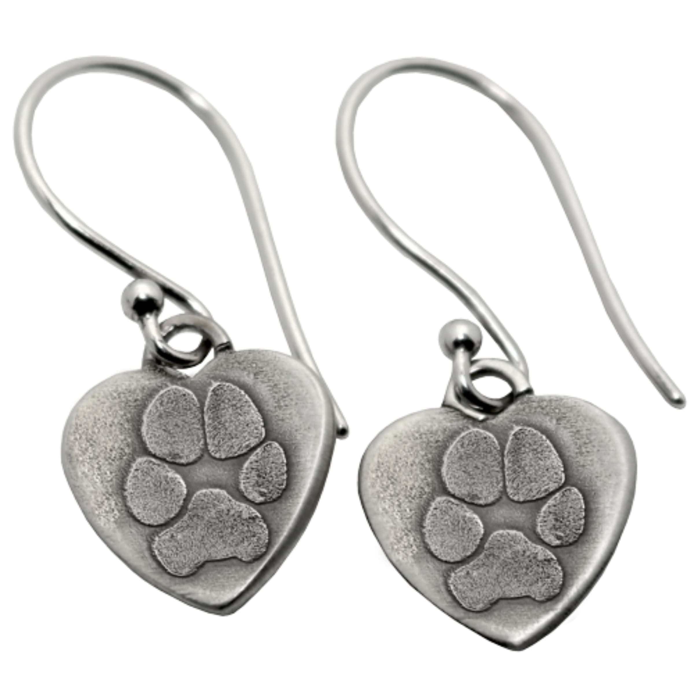 Paw Nose Print Engraved Earrings