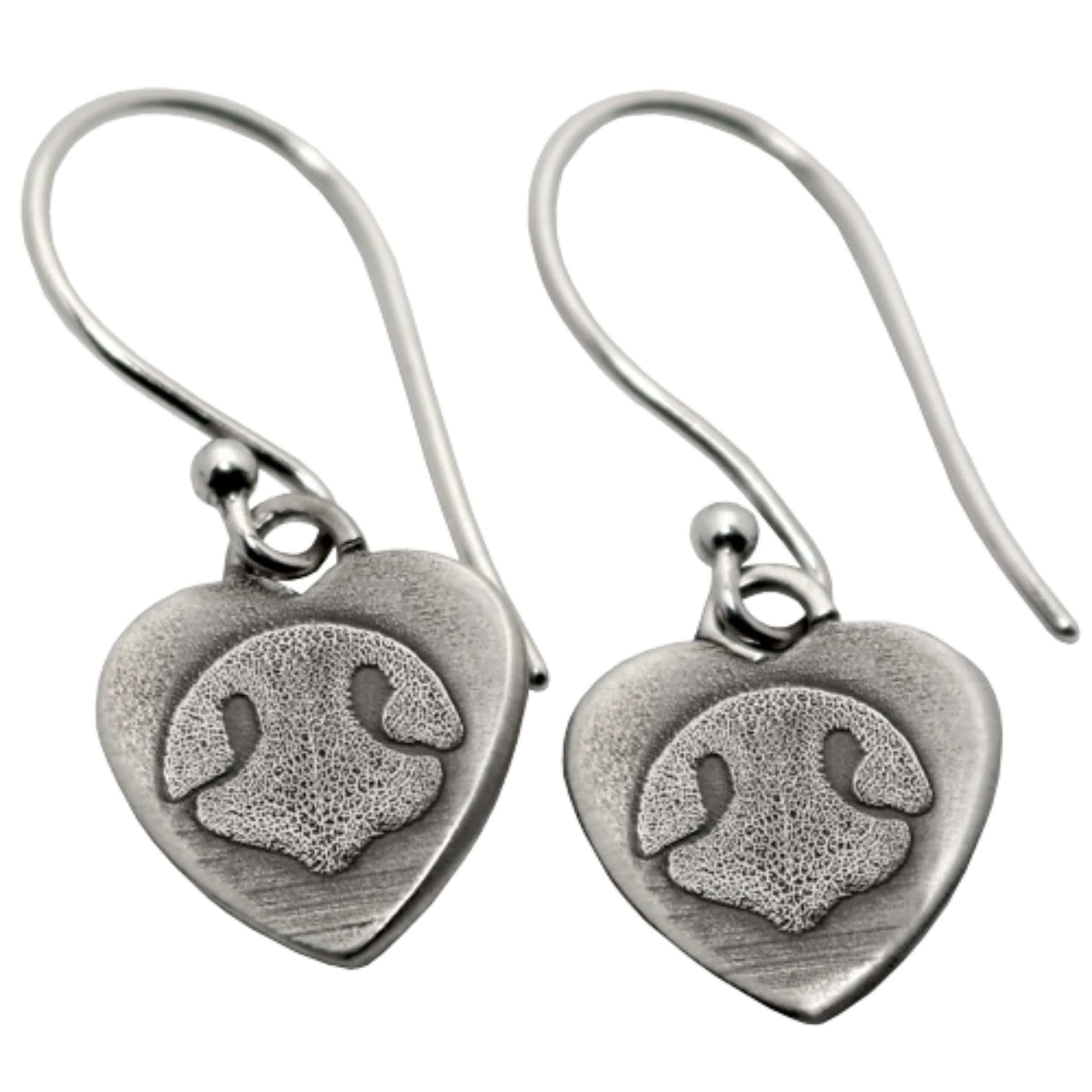 Paw Nose Print Engraved Earrings