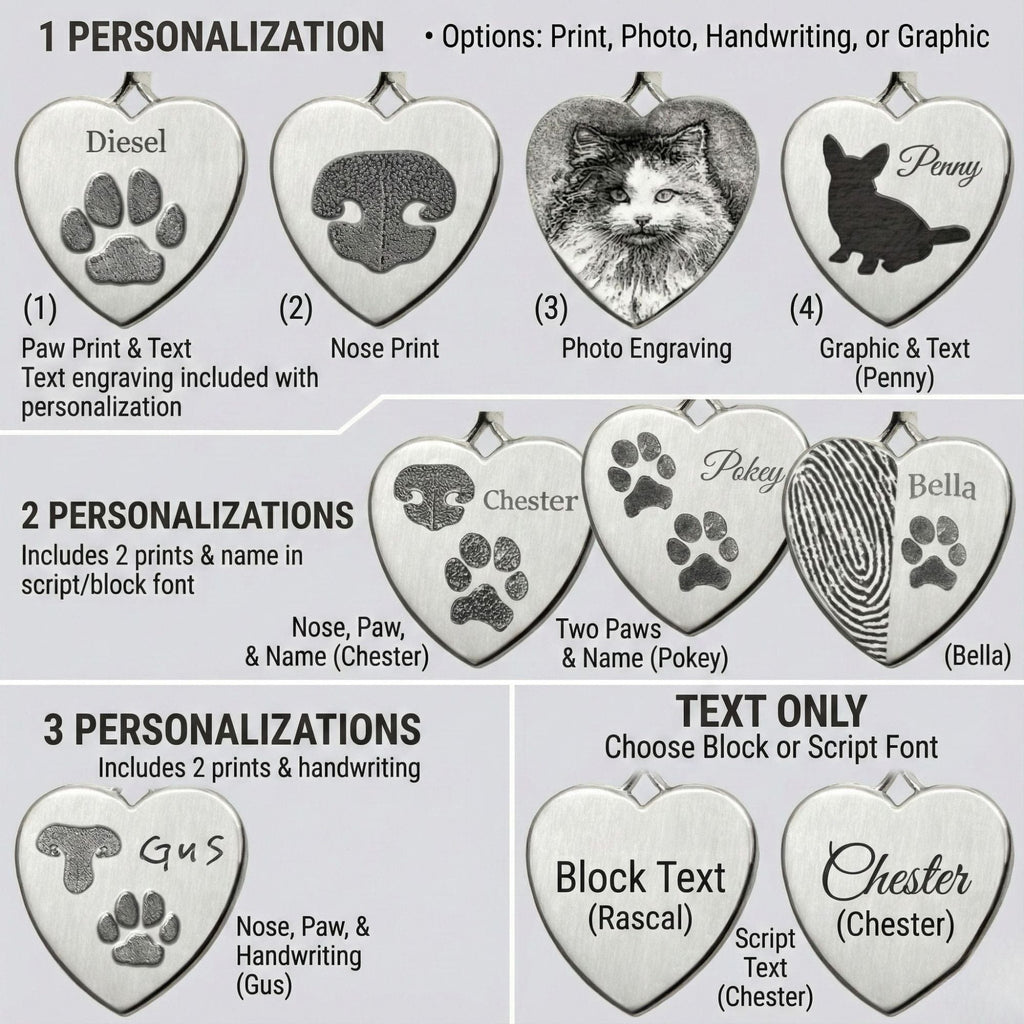 Pet Memorial Heart Pendant