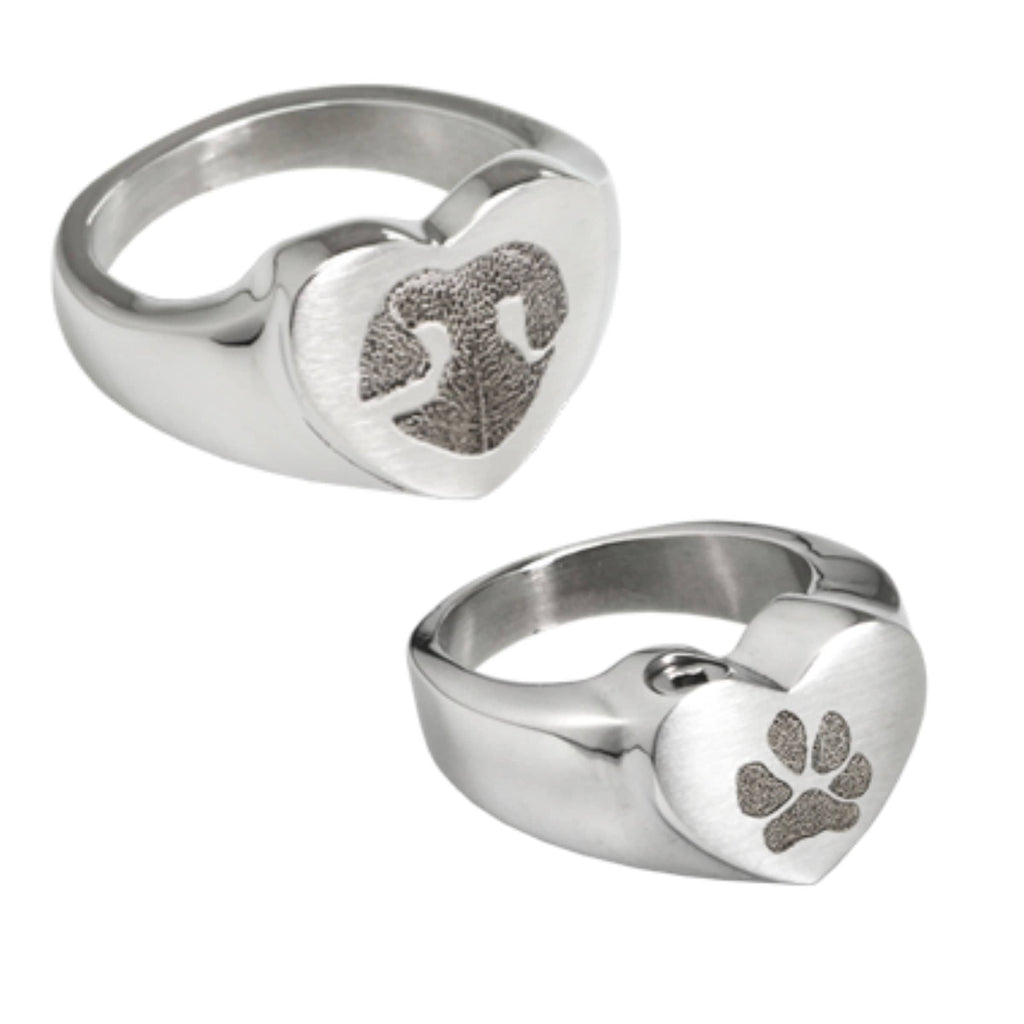 Pet Personalized Bold Heart Ring