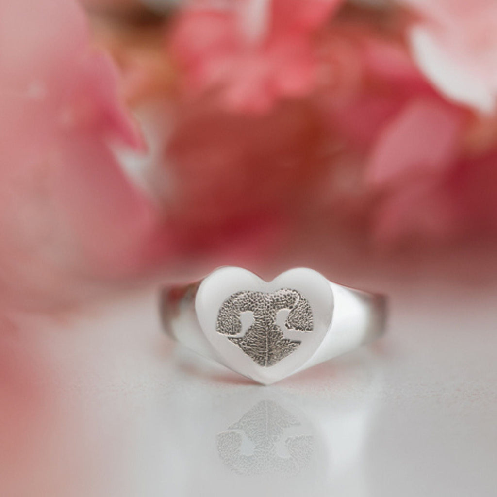 Pet Personalized Bold Heart Ring