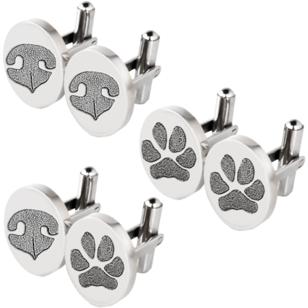 Personalized Men's Pet Lover Cuff Links - Sterling Silver or Stainless Steel
