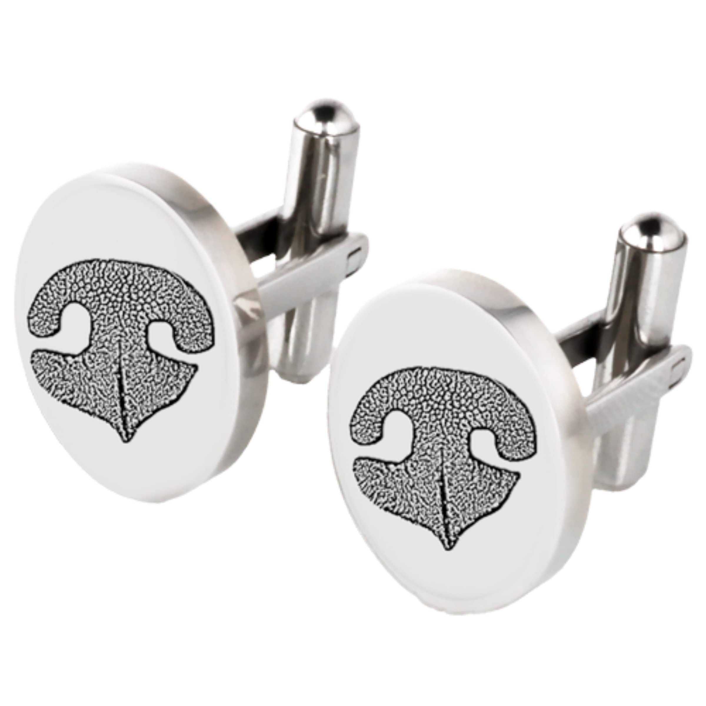 Personalized Men's Pet Lover Cuff Links - Sterling Silver or Stainless Steel